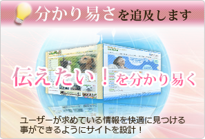 情報が整理されたユーザーに分かり易いホームページを設計